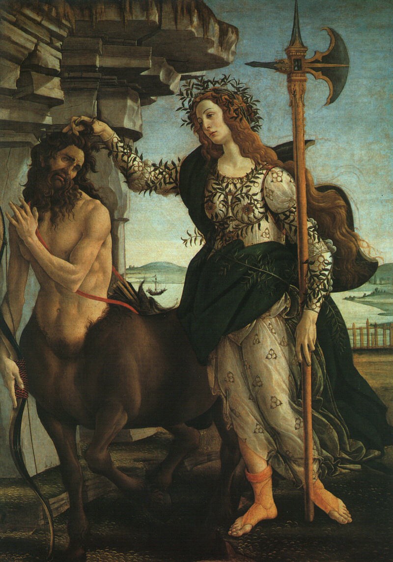 Sandro Botticelli Pallas and the Centaur